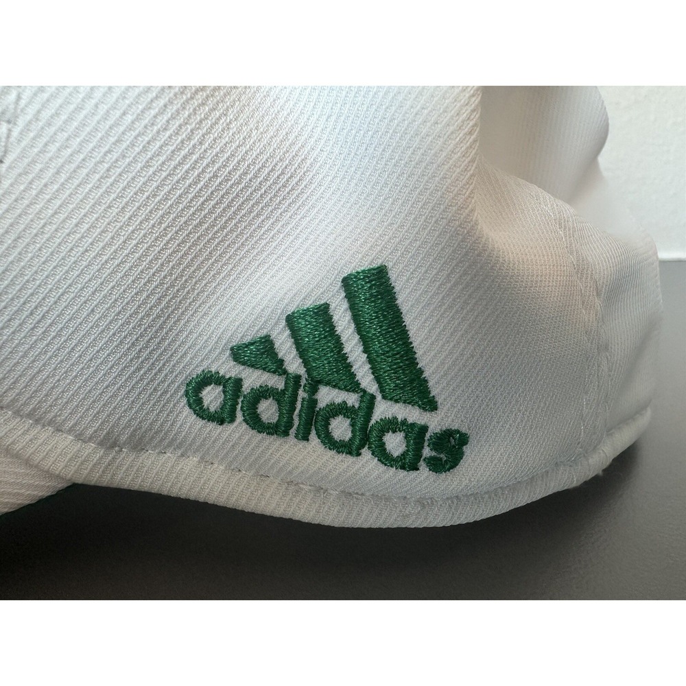 White Boston Celtics Hat Cap Fitted Mens OSFM  NBA Adidas Modern Active Wear - Picture 7 of 15